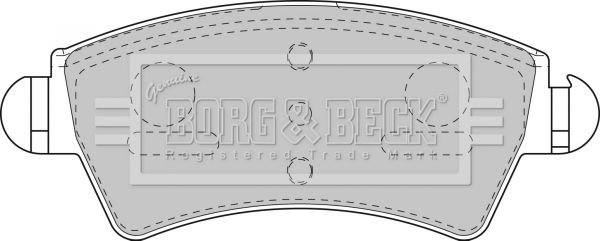 BORG & BECK Комплект тормозных колодок, дисковый тормоз BBP1805